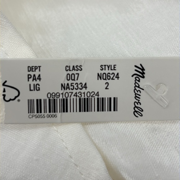 Madewell One-Shoulder Midi Dress in Lighthouse white size 2 NWT NQ624 - Picture 8 of 12